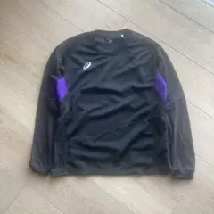 asics 長袖 ウォームアップウェア L ブラック/パープル　バレーボール