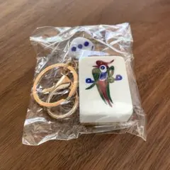麻雀牌 キーホルダー 索子 一索 鳥柄