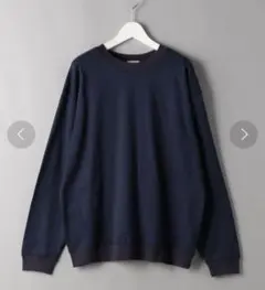 「BEAUTY&YOUTH」トリムスウェット　Mサイズ　無地ネイビー