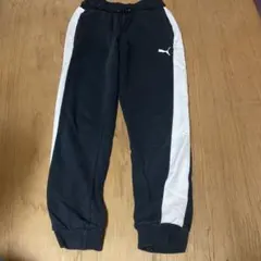 PUMA スウェットパンツ ブラック/ホワイト サイズ150