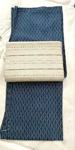 藍染　絞り　型染め　浴衣　菊唐草　縞　小紋　着物 藍染 絞り 型染め 浴衣 菊唐草 縞 小紋 着物 - メルカリ