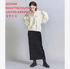 ほぼ新品＊BEAUTY&YOUTH UNITED ARROWSベロアスカート黒2