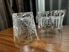 HOYA CRYSTAL 未使用 佐々文夫デザイン レアカット ロックグラス