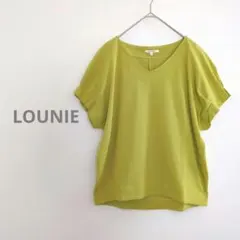 美品／LOUNIE ルーニィ Vネック パフスリーブ トップス　日本製 Fのサムネイル