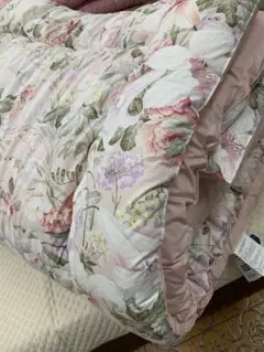 羊毛混掛けふとんダブルサイズ(色落ち有り)防ダニ綿入り