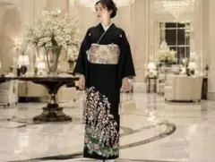 011101 御所解文様 松 菊 牡丹 梅 流水 架け橋 枝折戸 正絹 - メルカリ