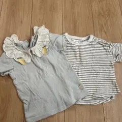 ベビー80cm半袖Tシャツ 2点セット futafuta tete a tete