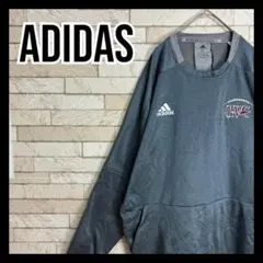 adidas スウェット トレーナー オシャレ ベースボール グレー 古着