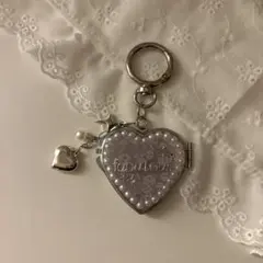 ハンドメイド ミラーチャーム キーホルダー レース 韓国 Y2K