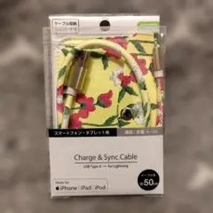 USB Type-A↔Lightning通信/充電ケーブル 50cm ポーチ付き