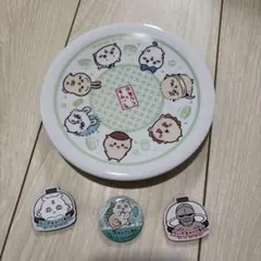 ちいかわ　くら寿司　寿司皿　マグネット　バッチ