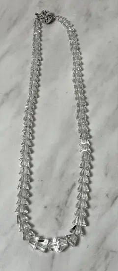 天然水晶ネックレス　グラデーションタイプ　SILVER刻印