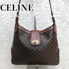 CELINE セリーヌ マカダム ショルダーバッグ ワンショルダー ターンロック