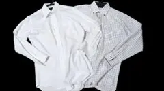 TAKAQ ノンアイロン ストライプ ワイシャツ 39-80　他　2枚セット