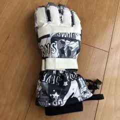 スノーボードグローブ フリーサイズ 白黒　右手