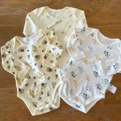 ユニクロ　ベビー　ボディスーツ　80 3枚セット　長袖　肌着