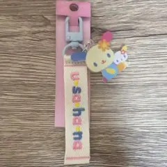 Sanrio ロゴ刺繍 タグ キーホルダー ウサハナのサムネイル
