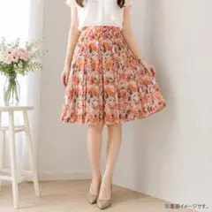ANAYI アナイ 総柄プリント フレアスカート ひざ丈 38 日本製 春夏のサムネイル