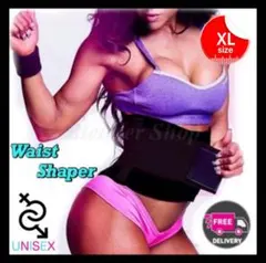 ❤︎くびれ・補正❤︎ ウエストシェイパー ブラック XL／筋トレ ダイエット 腰痛❺