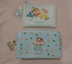 【韓国限定】韓国ダイソー　クレヨンしんちゃん　ポーチ２個セット