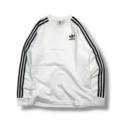 若*伸様 adidas originals ロンT y2k 古着 ホワイト Mのサムネイル