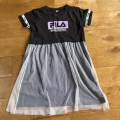 FILA 半袖ワンピース ブラックメッシュ　130.cm