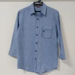 CIAO PANIC 七分袖シャツ 日本製 ブルー Lサイズ