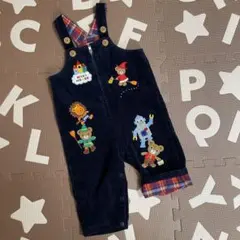 【美品】ミキハウス★オズの魔法使い★オーバーオール★コーデュロイ★80cm