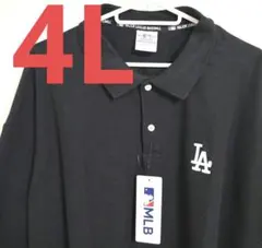 【新品】MLB★メジャー★ドジャース★LAロゴ★半袖ポロシャツ★大谷翔平★4L