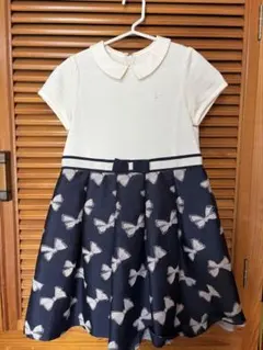【組曲】フォーマルワンピース 130cm リボン柄