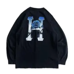 archive HUF アイスローズクラシックHロンT両面ロゴ 青バラ裾タグ 黒のサムネイル