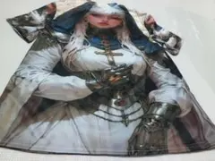 ク*ン様 アート　ゲーム　モデル　シスター　ホワイト　メンズ　Tシャツ　Lサイズ