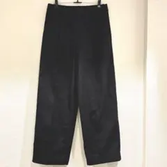 【美品】UNIQLO/ユニクロ タックワイドパンツ/コットン ブラックMサイズ