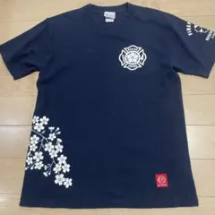 RESCUE SQUAD レスキュースクワッド　火消し さくら半袖Tシャツ　M
