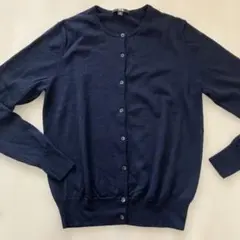 ユニクロ　クルーネックカーディガン　ネイビー　M