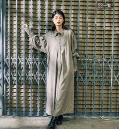 ニコアンド ［MODE NORM CORE］マトンスリーブマキシワンピースMモカ