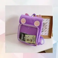 ◆痛リュック デイパック 軽量 ク 猫耳 缶バッジ