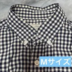 relume ネイビー ホワイト チェックシャツ M