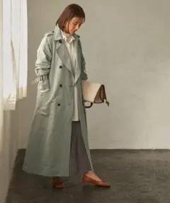 【新品タグ付】ROPE ロペ 麻コットンフォルム トレンチコート 36