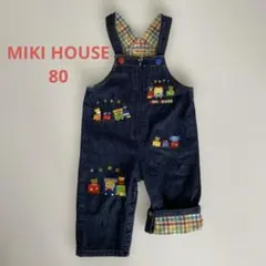 ☆MIKIHOUSE ミキハウス☆80㎝☆デニム オーバーオール ロンパース