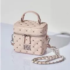 Darich ダーリッチ キルティングビジュースクエアミニバッグ ピンク