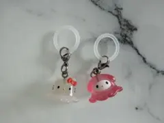 サンリオキャラクターズ　なりきりメンダコ　めじるしアクセサリー　キティ　マイメロ