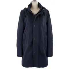 新品　HERNO 48 メンズ　ヘルノ　ボア付きモッズコート　ネイビー　ロング