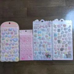 ふわふわドロップシール、タイルシール、コットンパフィシール