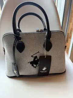 新品BEVERY HILLS POLO CLUBトートバッグ ホワイト/ブラック