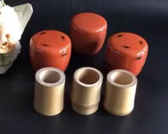 茶道具 棗　茶入れ　竹製蓋置　6点まとめて