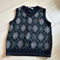 familiar アーガイル柄 ベスト 100cm