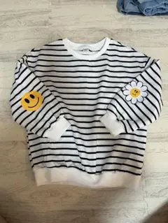 SHEIN ストライプ トレーナー 7Y スマイル