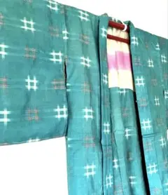 週末セール【希少色、ミント色、仕付け糸付】リメイク用にも素敵！☆正絹 長羽織