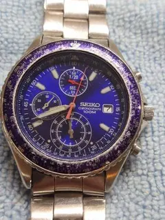 SEIKO CHRONOGRAPH 100M クォーツネイビー